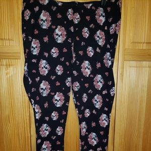 Womens Plus Size Sugar Skull Leggings